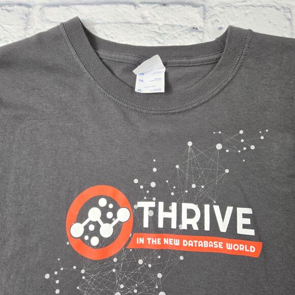 Quest Thrive In the New Database World T-shirt Graphic Gray size XL ISSUES - Picture 6 of 13